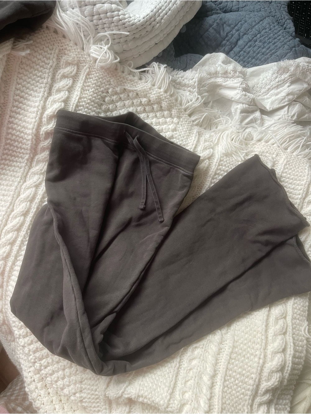 SKIMS Women’s Hooded Sweat Set in Charcoal - Picture 3 of 4